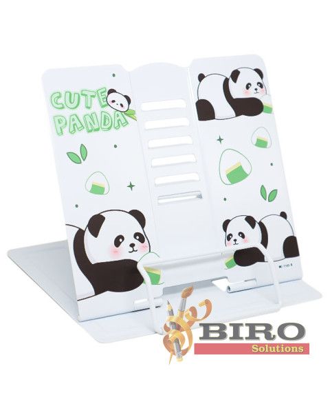 Suport pentru cărți Cute Panda, alb